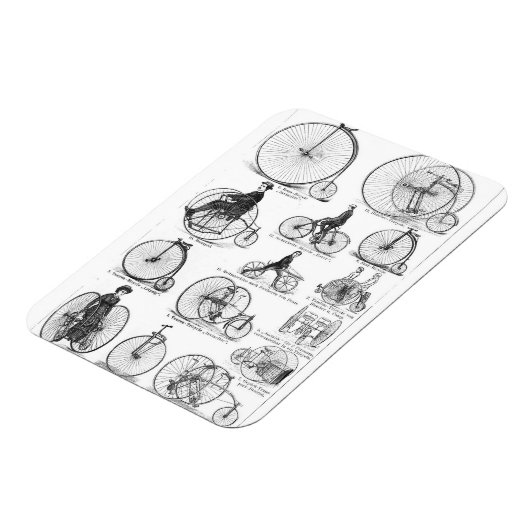 fiets met hoge wielrennen en een farce magneet (Linkerzijde)