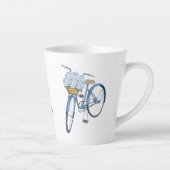 Fiets met Hydrangea Basket Flower Lover Ceramic Latte Mok (Rechts)