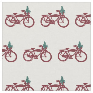fiets met kerstboomontwerp stof
