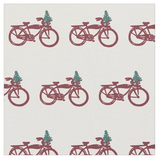 fiets met kerstboomontwerp stof (Close Up)