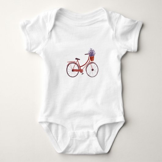  fiets met lavender  romper (Voorkant)