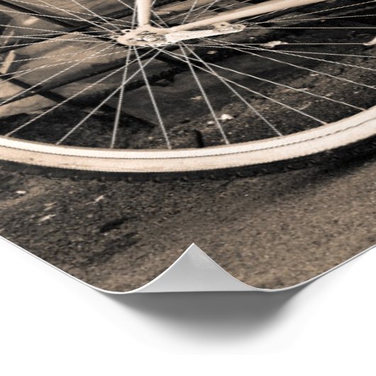 fiets met mandje poster (Hoek)