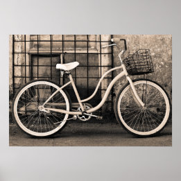  fiets met mandje poster