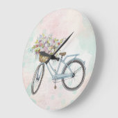  fiets met muurklok grote klok (Hoek)