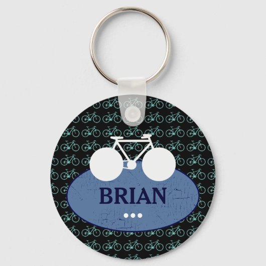 fiets met naam, fietsen sleutelhanger (Voorkant)