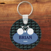 fiets met naam, fietsen sleutelhanger (Achterkant)