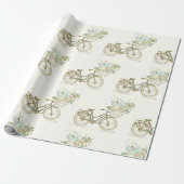  fiets met pakpapier met bloemen (Uitgerold)