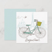  fiets met schattig mandje in Parijs (Voorkant / Achterkant)