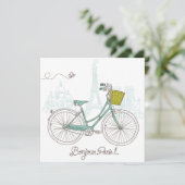  fiets met schattig mandje in Parijs (Staand voorkant)