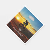 Fiets met Sunset Achtergrond Servet HAMbyWG (Hoek)