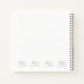 Fiets met twee zitplaatsen notitieboek (Achterkant)