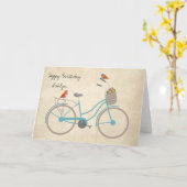 Fiets met Vogels Kaart (Gele Bloem)