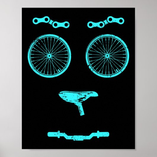 Fiets Mountainbike Fietser Cadeau Fiets Poster (Voorkant)