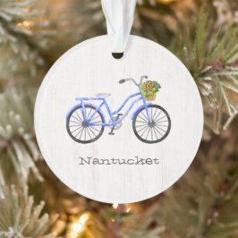 Fiets Nantucket Familie Reünie Jaar Bloemen Leuk Ornament