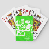 Fiets; Neon Green Stripes Speelkaarten (Achterkant)