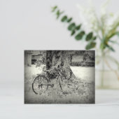 Fiets onder een boom briefkaart (Staand voorkant)