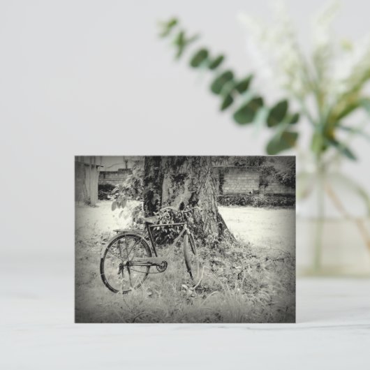 Fiets onder een boom briefkaart (Staand voorkant)