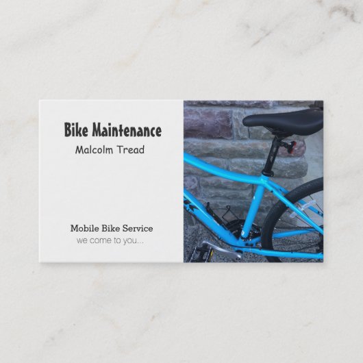 Fiets onderhoud visitekaartje (Voorkant)