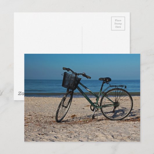 Fiets op Blootvoets Strand II Briefkaart (Voorkant / Achterkant)