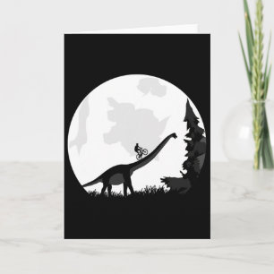 Fiets Op Een Dinosaurus Maan Silhouet Mtb Mountain Kaart