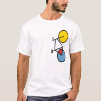 Fiets op het zijkant T-shirt
