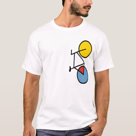 Fiets op het zijkant T-shirt (Voorkant)