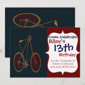 fiets oude rode roodbaars kaart (Voorkant / Achterkant)