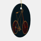  fiets oude rode roodbaars keramisch ornament (Rechts)