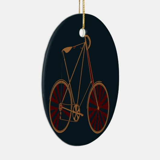  fiets oude rode roodbaars keramisch ornament (Rechts)