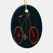  fiets oude rode roodbaars keramisch ornament (Achterkant)