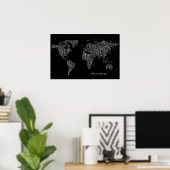 fiets over de hele wereld, fietsen poster (Thuiskantoor)