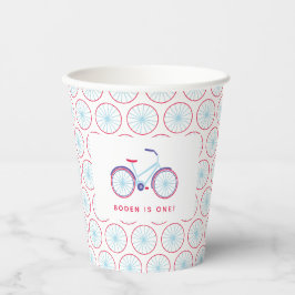 Fiets Party Rood Blauw Gepersonaliseerd Feest Papieren Bekers