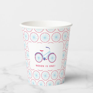 Fiets Party Rood Blauw Gepersonaliseerd Feest Papieren Bekers