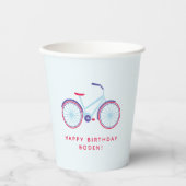 Fiets Party Rood Blauw Gepersonaliseerd Feest Papieren Bekers (Voorkant)