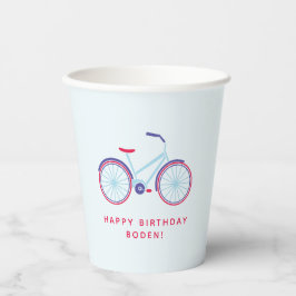 Fiets Party Rood Blauw Gepersonaliseerd Feest Papieren Bekers