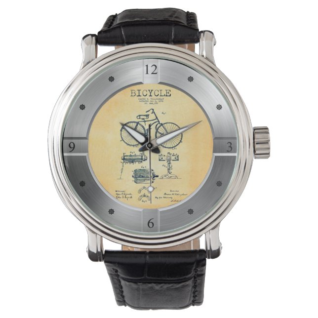 Fiets Patent 444258 ~ P.W. Tillinghast ~ Horloge (Voorkant)