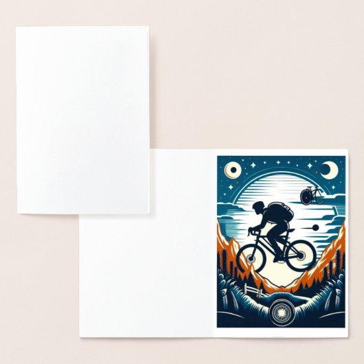 Fiets poster ansichtkaart folie kaarten (Display)