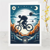 Fiets poster ansichtkaart kaart (Gele Bloem)