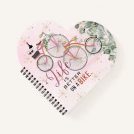 Fiets Quote Hartvormig Notitieboek