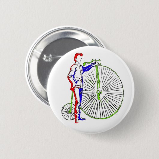 fiets ronde button 5,7 cm (Voorkant /achterkant)