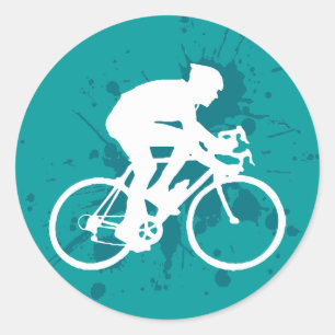 fiets ronde sticker