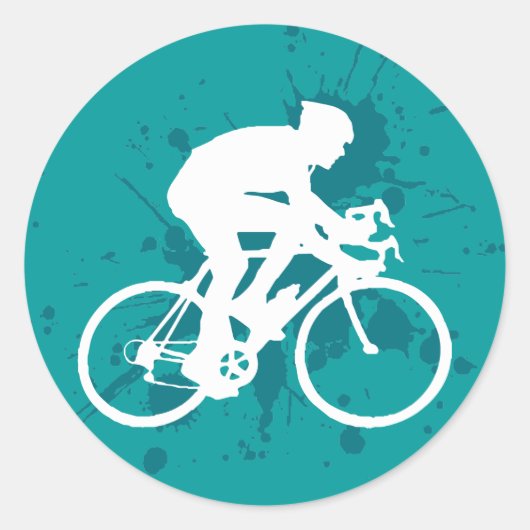 fiets ronde sticker (Voorkant)