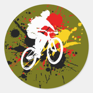 fiets ronde sticker