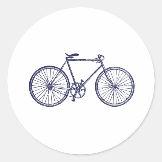 fiets ronde sticker (Voorkant)