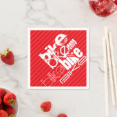 Fiets; Scarlet Red Stripes. Servetten (Insitu)