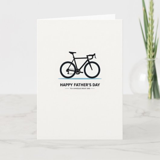 Fiets Silhouet Vaderdag kaart (Voorkant)