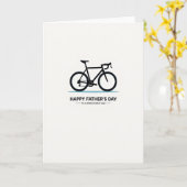 Fiets Silhouet Vaderdag kaart (Gele Bloem)