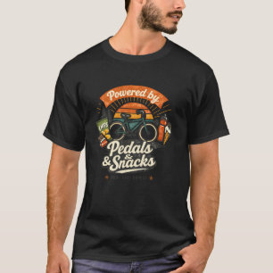 Fiets Snacks Liefhebber Retro Fiets Grappige Weg F T-shirt