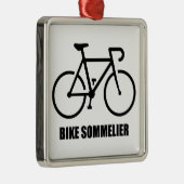 Fiets Sommelier Metalen Ornament (Rechts)