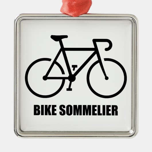Fiets Sommelier Metalen Ornament (Voorkant)
